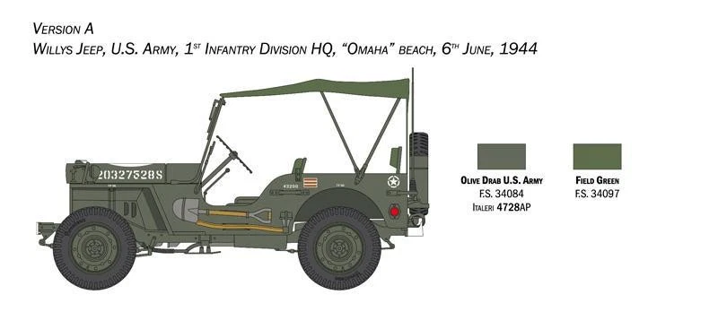 ITALERI 1/24 WILLYS JEEP MB 80TH ANNIVERSARY - Immagine 3 di 4