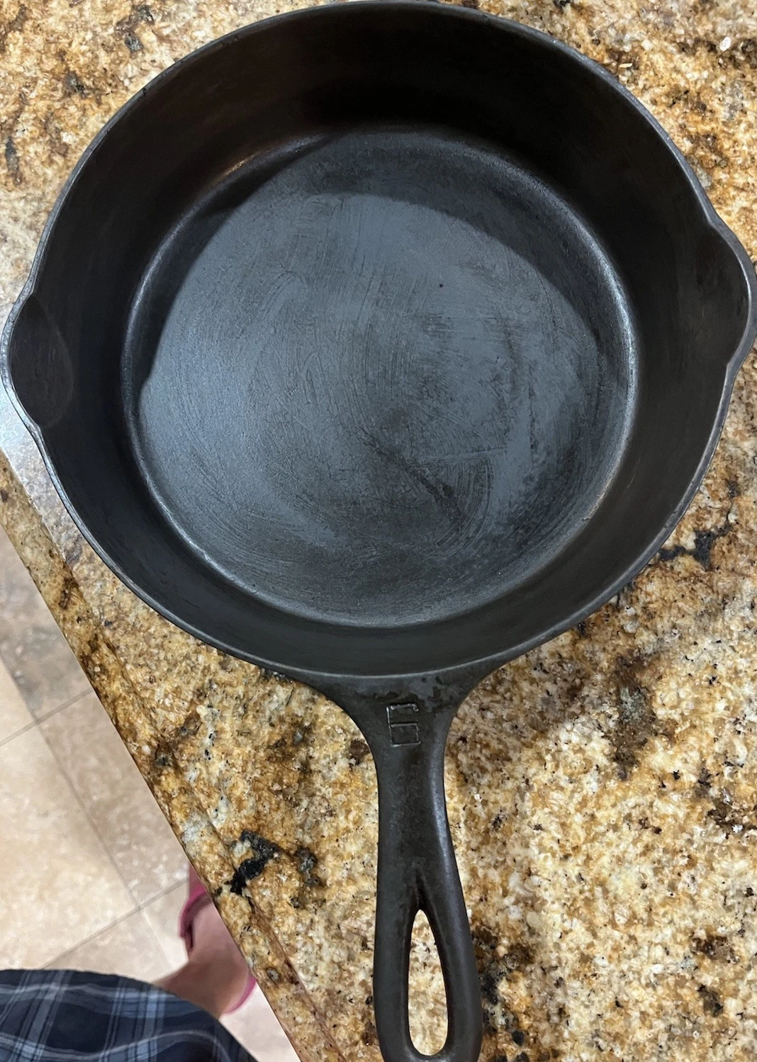 VTG Griswold #6 Cast Iron Skillet 699 Large Block Logo No Wobble!
