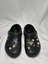 Crocs Classic Lined Clog Unisex Womens 8/ Mens 6 Black with Box