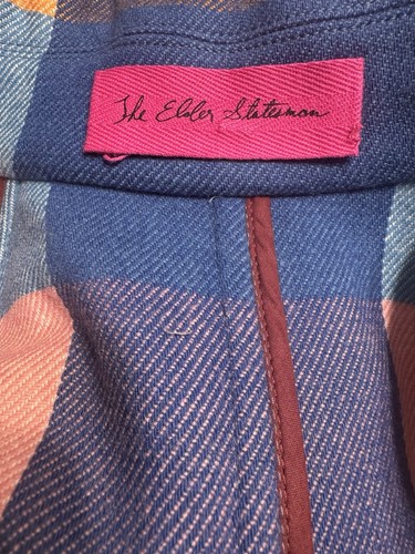 $4995 THE ELDER STATESMAN DOHENY CHECKED WOOL & CASHMERE COAT SIZE SMALL NWT - Picture 10 of 11