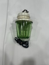 URANIUM ! Antique Vintage Vidrio Corp Green Uranium Glass Electric Mixer Beater