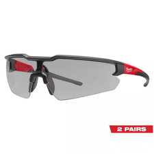 Gray Safety Glasses with Anti-Scratch Lenses 2-Pack 