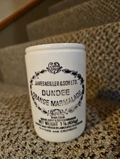 Vintage James Keiller & Son Dundee Marmalade  Crock,  1 lb size