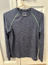 Tek Gear DryTek Long Sleeve Shirt Boys Large Heather Blue