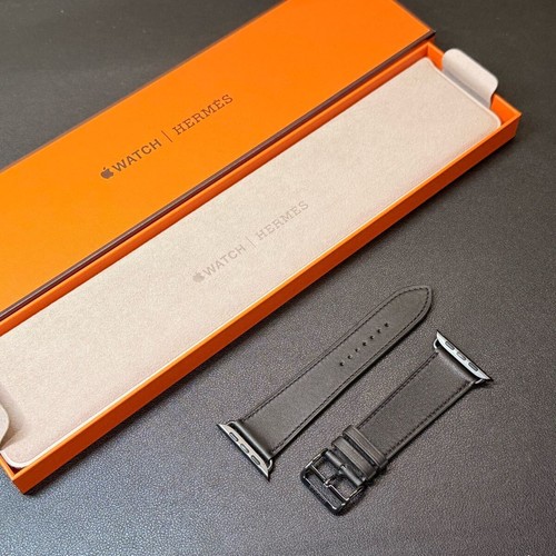 Apple Watch Hermès Simple Tour Leather Band 46,45,44mm Open Box - Photo 2 sur 9