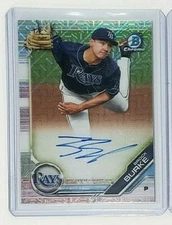 2019 BOWMAN MEGA BOX BROCK BURKE SP RC AUTO MOJO REFRACTOR RAYS ROOKIE MINT