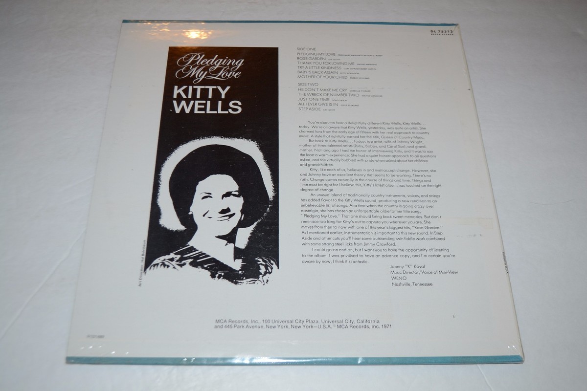 Pledging My Love~Kitty Wells~Decca Records DL 75313~SEALED/NEW