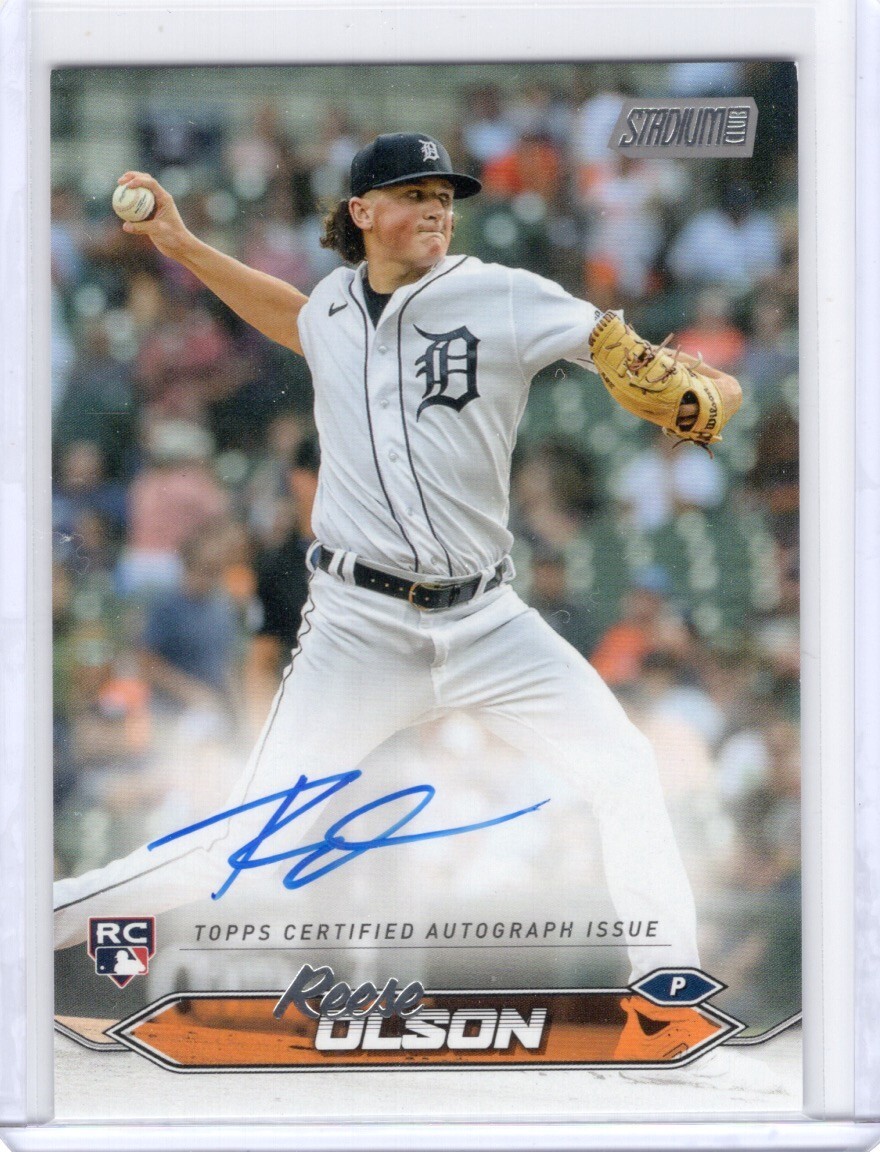 2024 Topps Stadium Club Rookie Auto Reese Olson Detroit Tigers