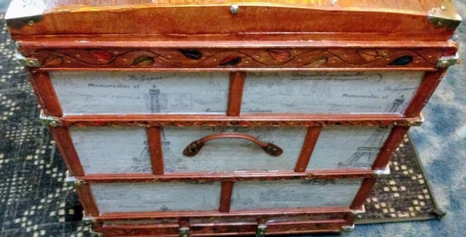 Baúl de vapor personalizado hecho a mano *BONO* caja de sombreros a juego Foto 4 de 4