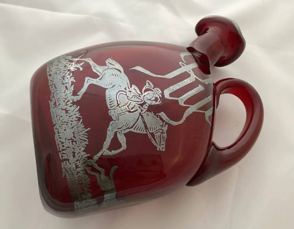 De colección RYE Arándanos Decantador y Tapón Cazador de Zorros con Perro Superposición Plateada Foto 2 de 4