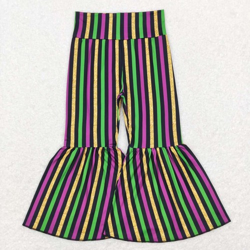 Kids Girls Wide Ruffle Pants Camo Print Bell Bottom Trousers - Picture 8 of 8