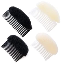 TCOTBE 4 Pcs Hair Bun Invisible Bump it Up Hair Volume Insert Combs Charming