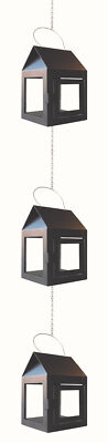 A2 Living Hängelaterne Schwarz 12 cm 3er Set Kette Laterne hängend f 1 Teelicht