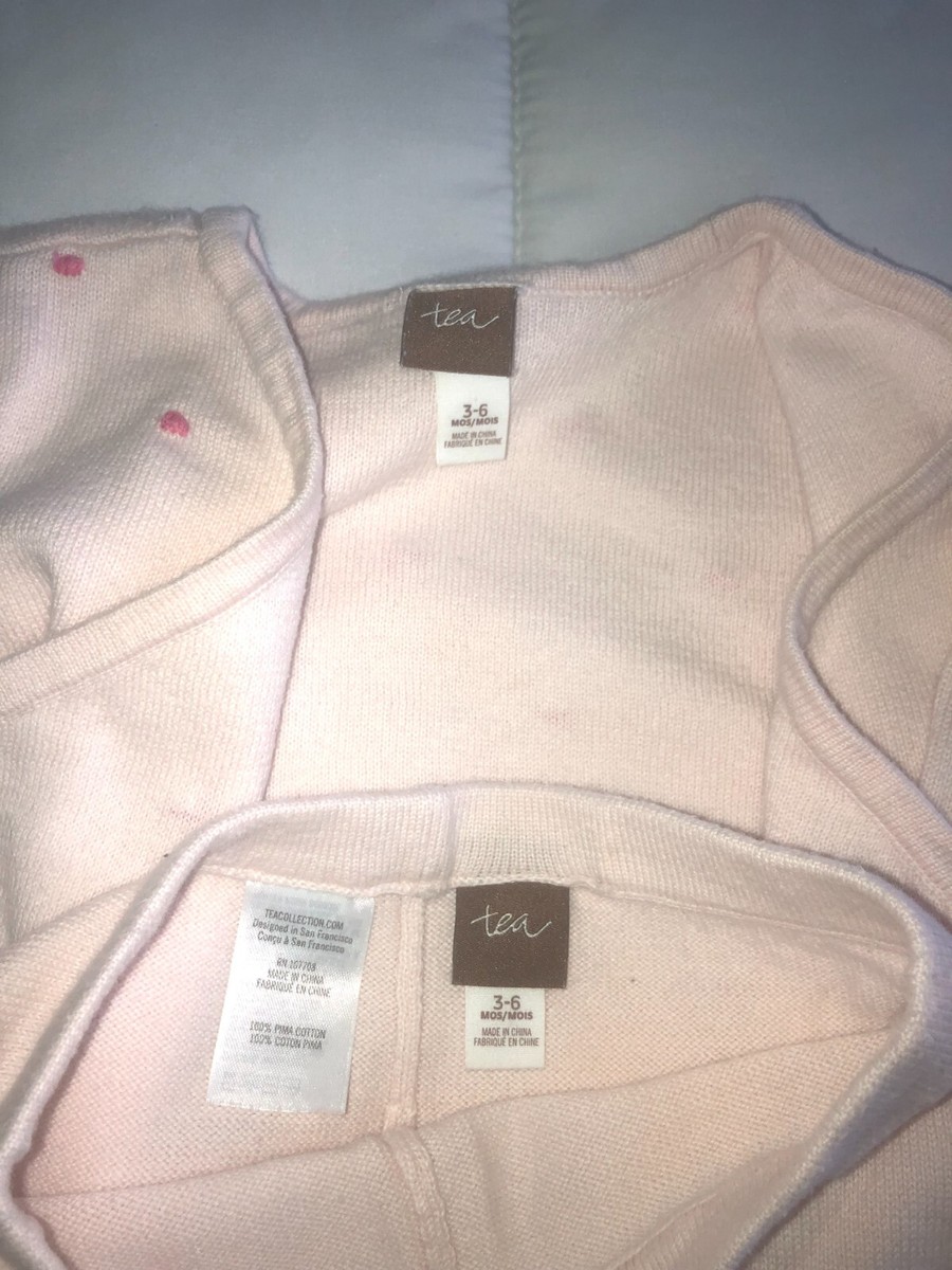は、15日 2pc TEA COLLECTION Baby Girls 3-6 Knit Wrap Sweater Top Pants