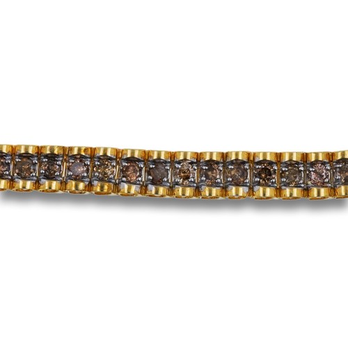 Tennis Armband 416 Gold 10 Kt Gelbgold Diamant 5,00 Ct Brillant Wert 6350,- - Bild 5 von 10