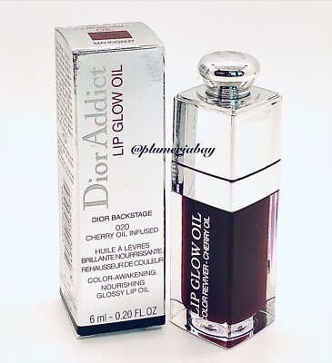 AUTHENTIC!! DIOR ADDICT Lip Glow Oil 020 MAHOGANY Full Size 6mL 0.2oz NEW IN BOX