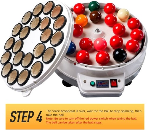 Billard Reinigungsmaschine, 22 Bälle Snooker Pool Ball Reiniger Kugeln Polierer - Bild 8 von 12
