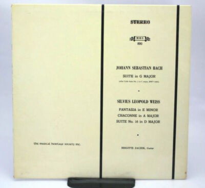 Johann Sebastian Bach Suite in G Major Fantasia In E Minor MHS 890 Vinyl LP 