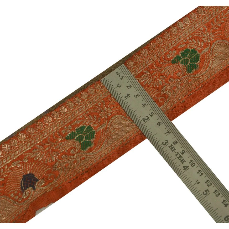 Sanskriti винтажный 2,2 «W сари границы сплетенный парчи Craft отделки шитья 1 ярд кружева - Изображение 3 из 4