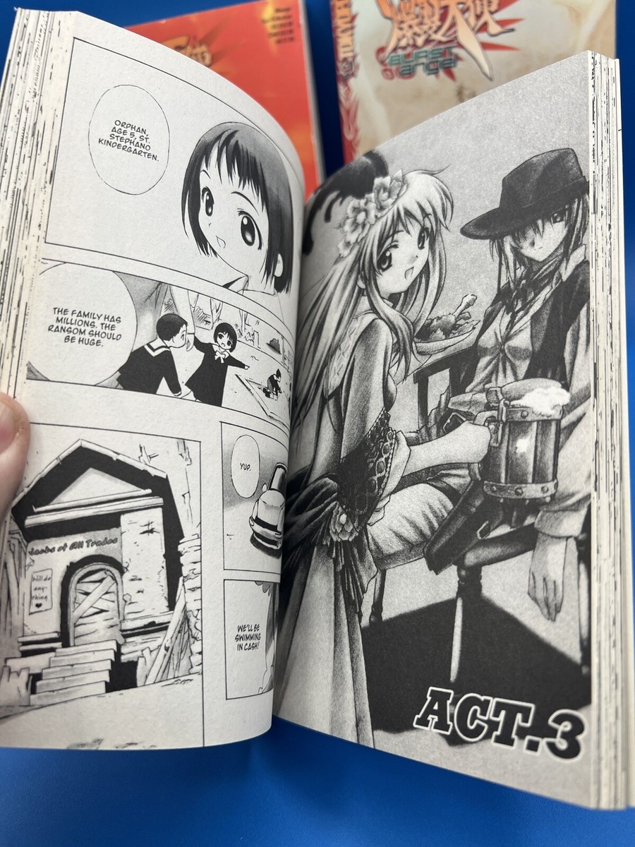Burst Angel Manga English Volumes 1-3 Complete Set Gonzo