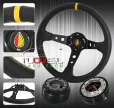 01-05 Civic Deep Dish 350mm Steering Wheel +Thin Quick Release +Hub Adapter