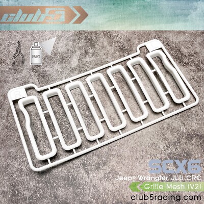 Scale Grille Inserts ( V2 )  for Axial SCX6 Jeep JLU Wrangler