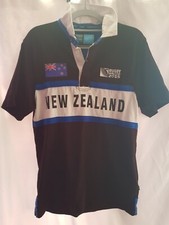 Vintage Mens Rugby Union 2015 New Zealand world cup polo black size S