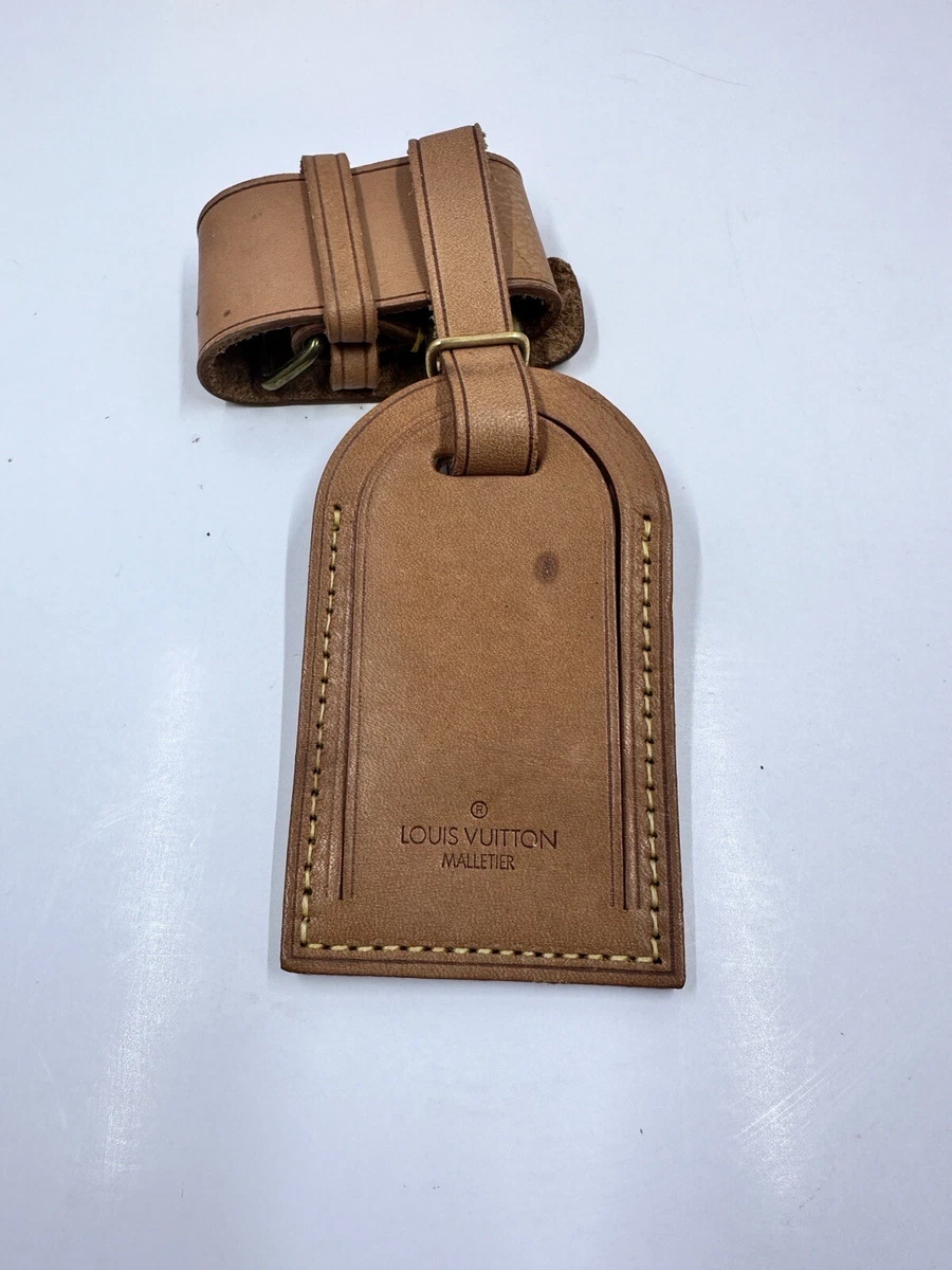 Louis Vuitton luggage tag Malletier Leather Suitcase Bag Luxury