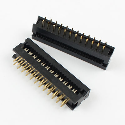 100Pcs 2.54mm Pitch 2x12Pin 24 Pin Male Header FD IDC Cable Transition Connector
