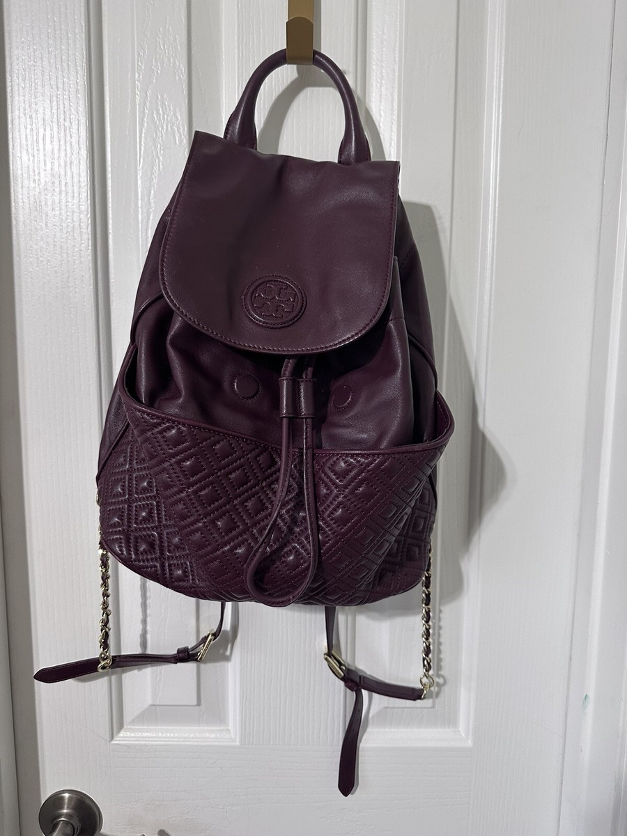 Tory Burch Purple Backpack Tory Burch Purple Leather Tassel Backpack main image 2