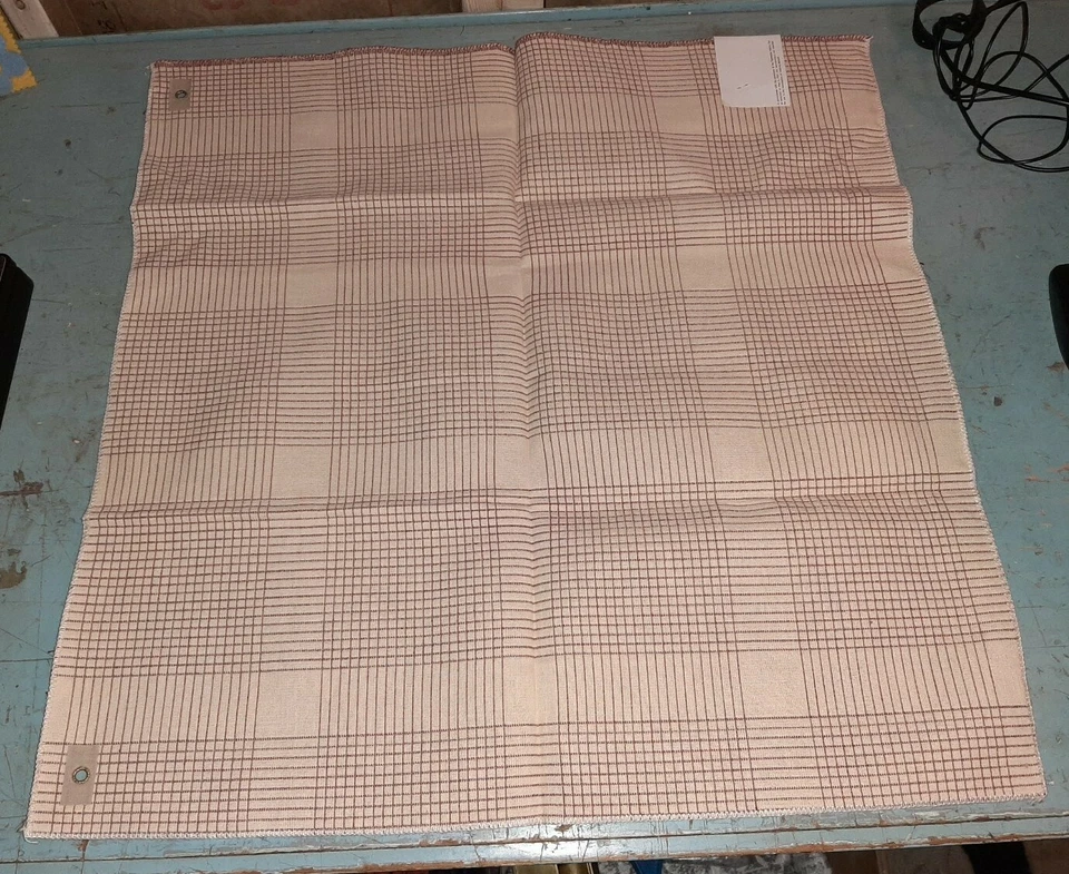 Vintage Fabric Sample by Schumacher 26in x 26in Indian Rose REVERSIBLE Plaid - Image 3 of 4