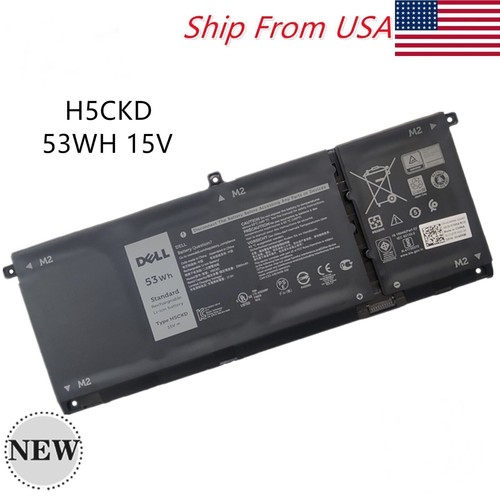 NEW OEM 53WH H5CKD 07T8CD Battery For Dell Inspiron 7300 7306 7506 2-in-1 Silver