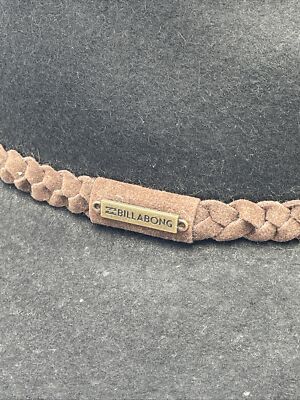 Billabong 100% Wool WESTERN Black brow braided leather strap  display picture 1