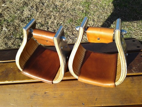 4" Stainless Monel Bell Ranch Roping Saddle Stirrups  - Picture 1 of 6