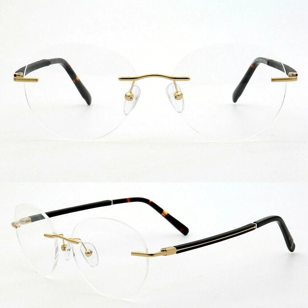 Plastic rimless best sale eyeglass frames