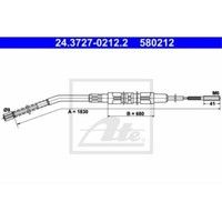 ATE Handbremsseil Bremsseil Hinten Passend FüR BMW 3Er E30 24.3727-0212.2