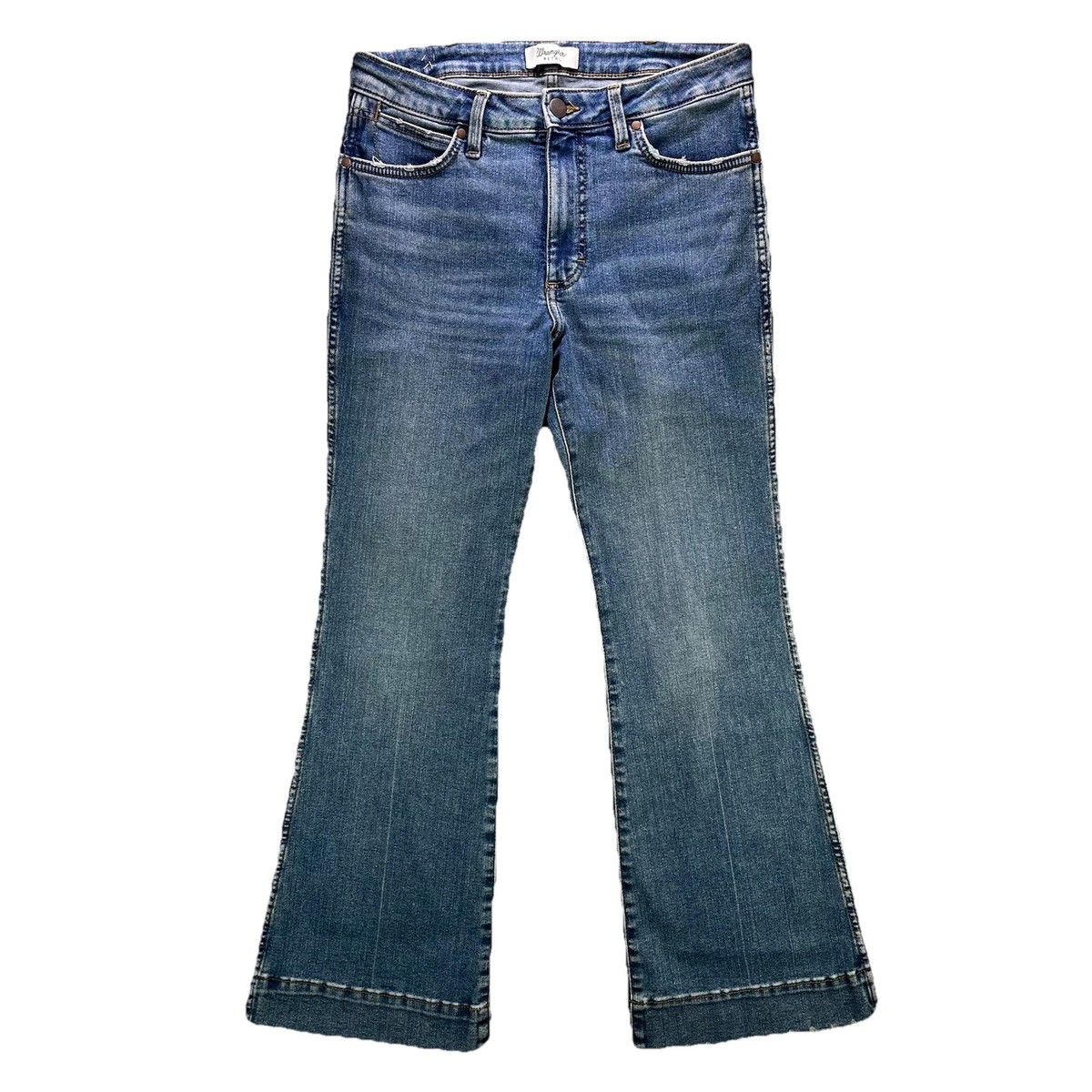 Wrangler Retro Jeans Womens 29x30 Blue High Rise Flare Trouser 