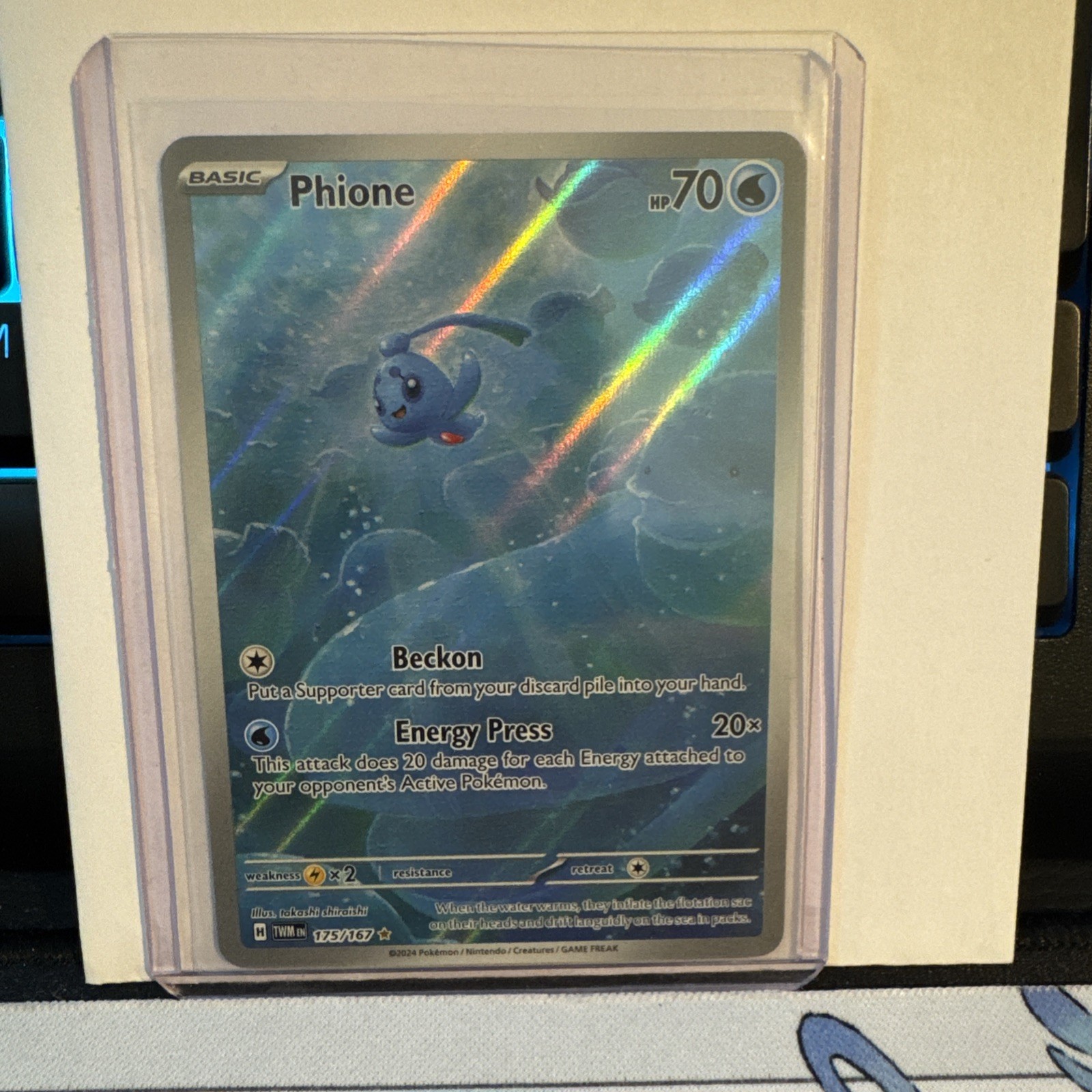 Phione 175/167 Twilight Masquerade Pokemon Card NM Condition