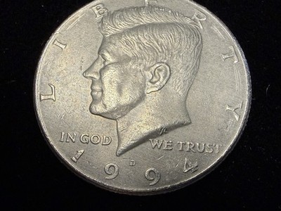  Black Beauty  1994-D Kennedy Half Dollar (AU+) Annealing Error w/ Striations