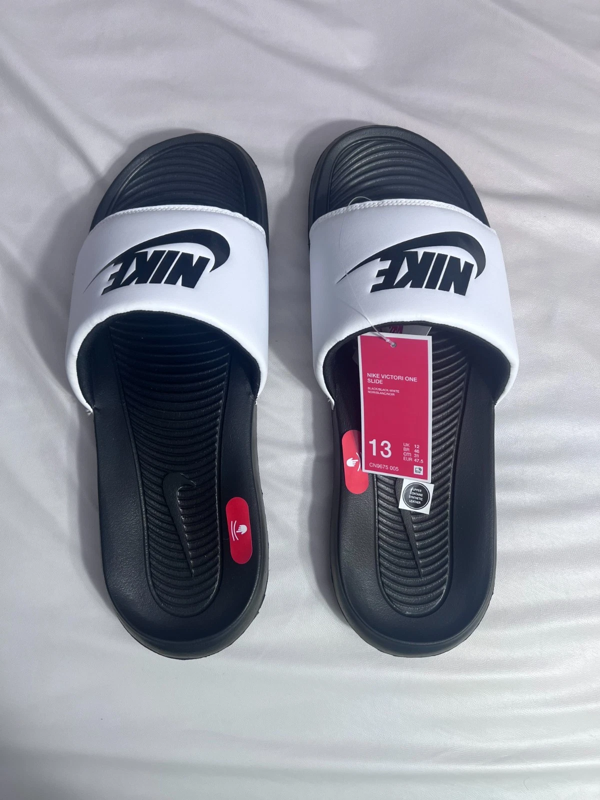 Nike Victori One Slide, Black/White, Size 13