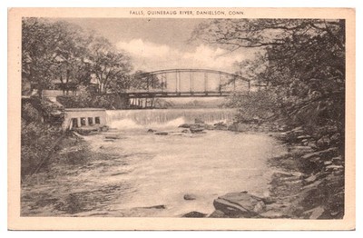 VTG Falls, Quinebaug River, Danielson,Connecticut Postcard