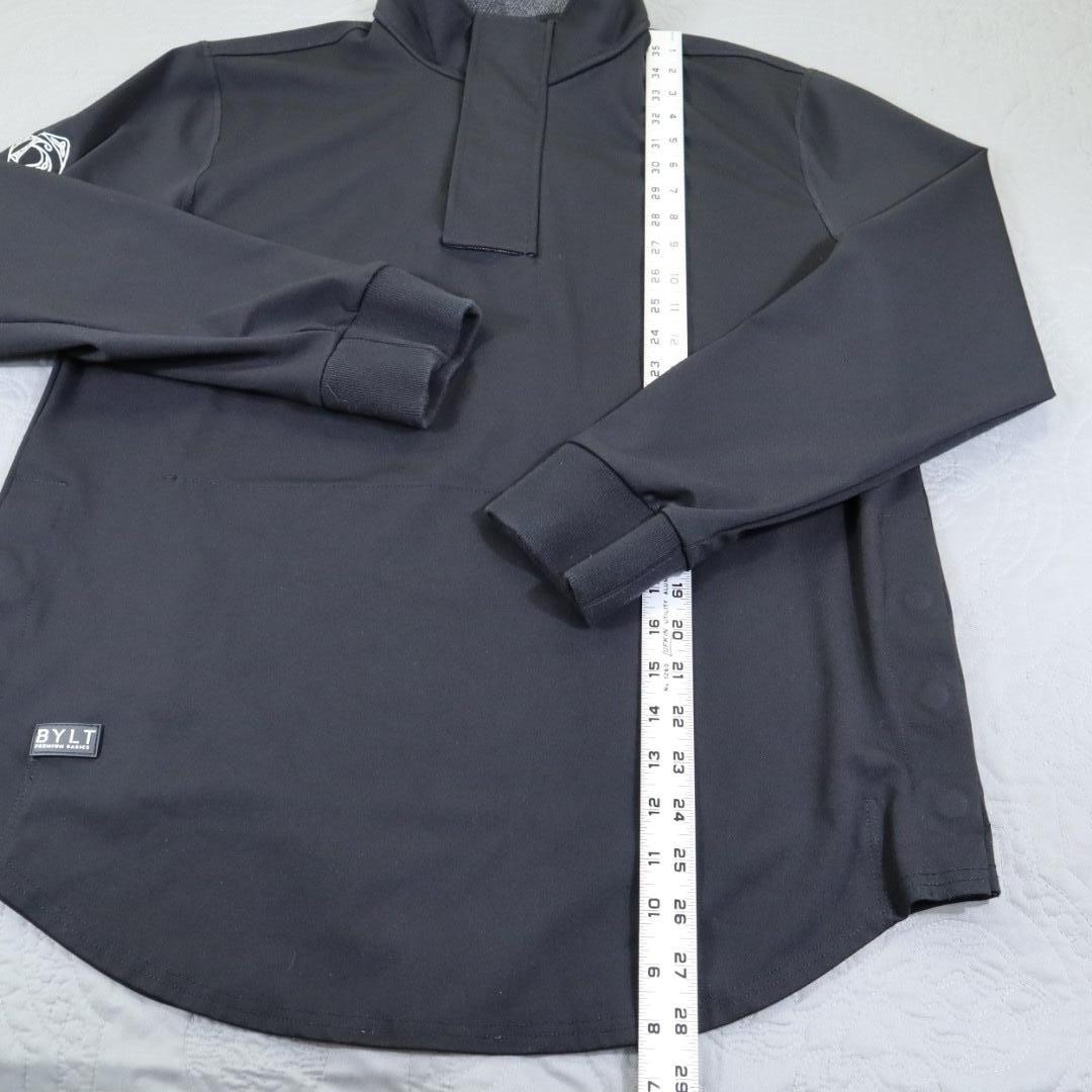 BYLT Elite Fairway Pullover Jacket Mens Large Gray Golf Quarter Zip Sweatshirt