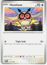 Pokemon TCG Hoothoot Stellar Crown 114/142 Common NM
