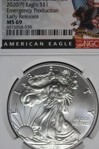 2020 P NGC MS69 EARLY RELEASES AMERICAN SILVER DOLLAR #B51142