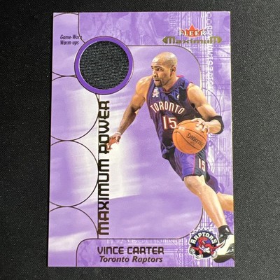2001-02 Fleer Maximum Maximum Power - Vince Carter Game Worn Warm Up