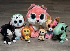 TY Plush Owl Dragon Unicorn Plushie Beanie Beanie Boos Collection Bundle Of 7