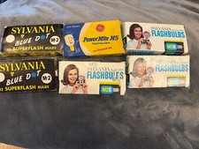 Vintage Camera Flashbulbs Sylvania GE M-2 M2B M5 6Packs 59 Total Bulbs 1 Missing