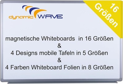 Dynamic-Wave, Whiteboard, 60 x 45 cm, Magnettafel, in 16 Größen, Whiteboard m