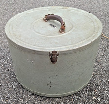 Vintage Metal Tin Hat Box San Angelo Die Casting & Mfg. Co Texas