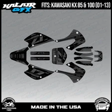 Kalair GFX Graphics Kit for  Kawasaki KX85 KX100 (2001-2013)  Axis - Smoke